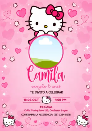 Invito di compleanno Hello Kitty – Statico – Jotta Arts