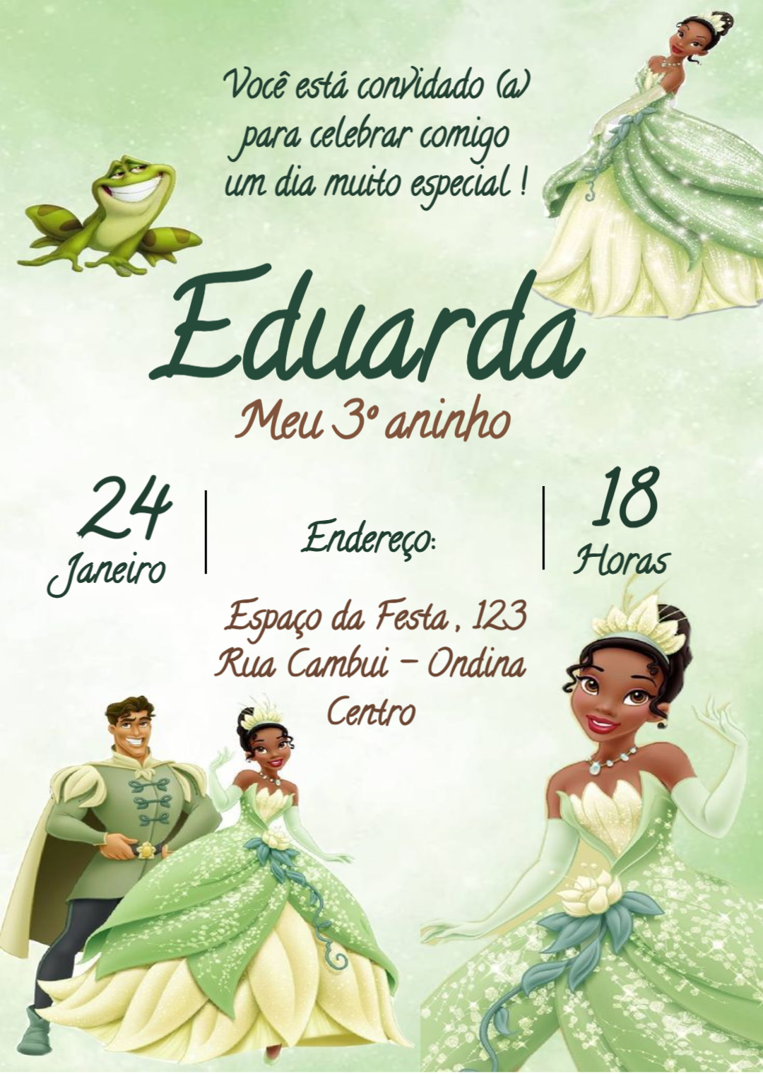 Invito di compleanno Principesse – Statico – PrestigioMkt
