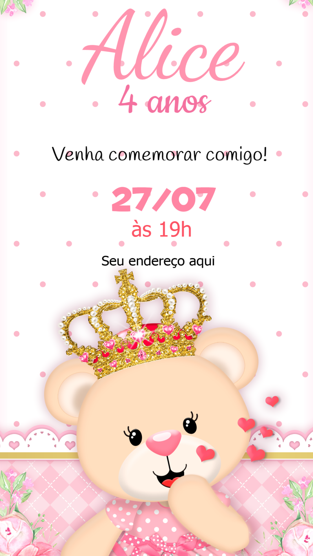 Invitación de cumpleaños Princesas – Estático – MR Produções