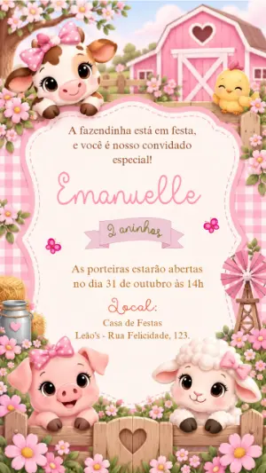 Invito di compleanno Animali – Statico – Borja designer