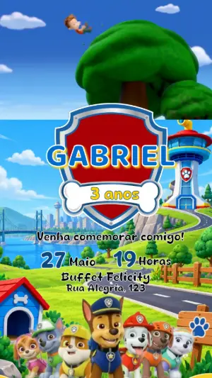 Invito di compleanno Paw Patrol – Animato – Felicity Artes