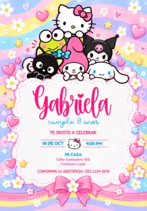 Invito di compleanno Hello Kitty – Statico – Jotta Arts