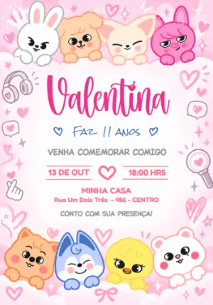 Stray Birthday Invitation – Static – Jotta Arts