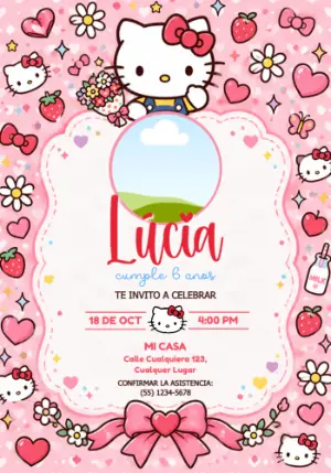 Invito di compleanno Hello Kitty – Statico – Jotta Arts