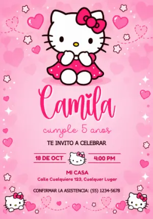 Invito di compleanno Hello Kitty – Statico – Jotta Arts