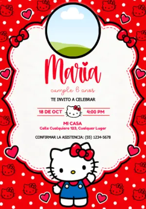 Invito di compleanno Hello Kitty – Statico – Jotta Arts
