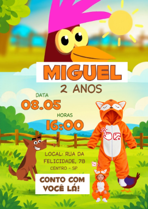 Convite Animado Zooparky: Vire uma Raposa com sua Foto IA!