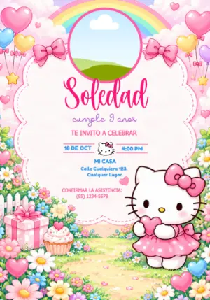 Invito di compleanno Hello Kitty – Statico – Jotta Arts