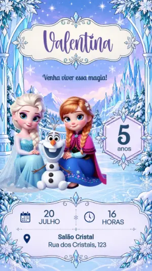 Frozen Birthday Invitation – Static – Janeiro 