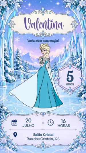 Frozen Birthday Invitation – Static – Janeiro 