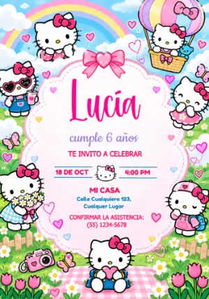 Invito di compleanno Hello Kitty – Statico – Jotta Arts