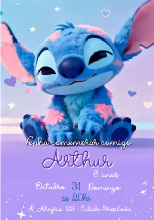 Stitch Birthday Invitation – Animated – Julia B