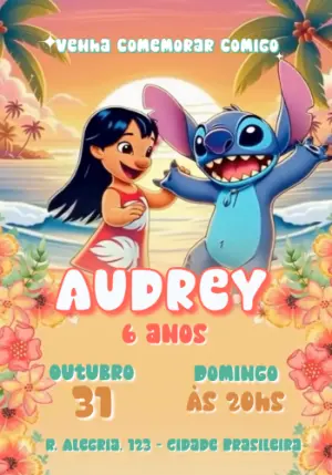 Stitch Birthday Invitation – Animated – Julia B