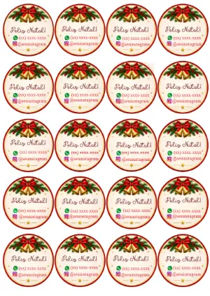 Modelo de Adesivo de Natal Editável para sua Marca