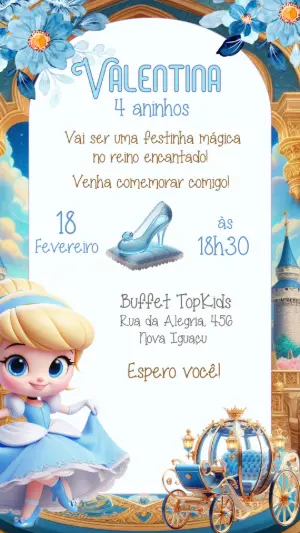 Invitación de cumpleaños Princesas – Estático – Felicity Artes
