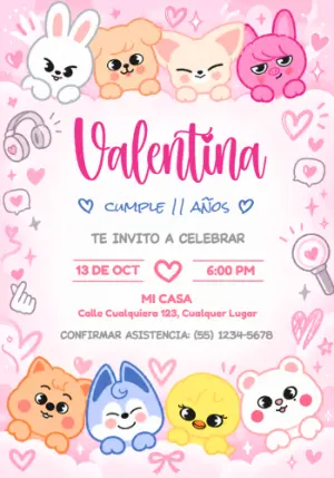 Stray Birthday Invitation – Static – Jotta Arts