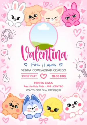 Stray Birthday Invitation – Static – Jotta Arts