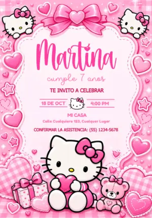 Invito di compleanno Hello Kitty – Statico – Jotta Arts