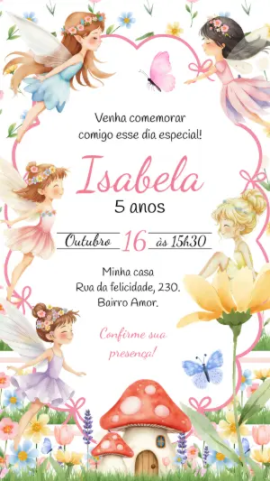 Enchanted Garden Birthday Invitation – Static – Gley Leobas
