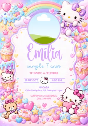 Invito di compleanno Hello Kitty – Statico – Jotta Arts