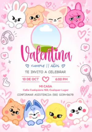Stray Birthday Invitation – Static – Jotta Arts