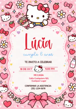 Invito di compleanno Hello Kitty – Statico – Jotta Arts