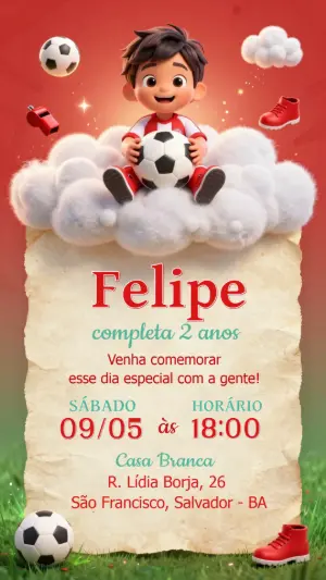 Soccer Birthday Invitation – Static – CollorGraph EDITOR