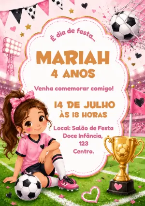 Soccer Birthday Invitation – Static – Idesign Personalizados