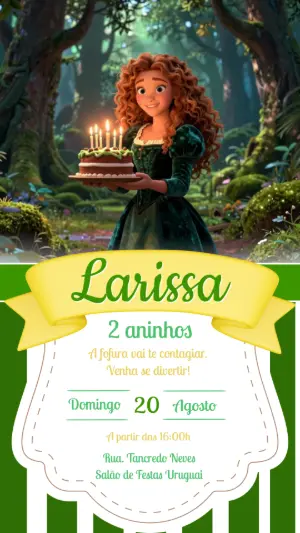 Invitación de cumpleaños Princesas – Estático – CollorGraph Convites