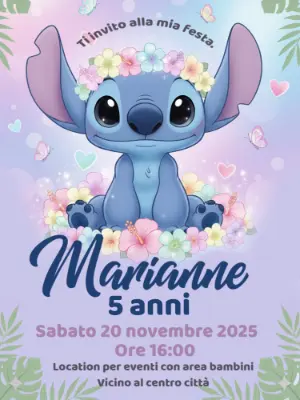 Invitación de cumpleaños Stitch – Estático – Breezy