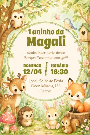Animals Birthday Invitation – Static – Idesign Personalizados