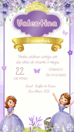 Invitación de cumpleaños Princesas – Estático – Felicity Artes