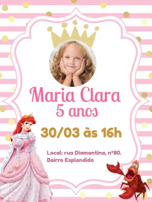 Invito di compleanno La Sirenetta – Statico – Gley Leobas