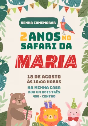 Safari Birthday Invitation – Static – Jotta