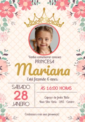 Invitación de cumpleaños Princesas – Estático – Jotta