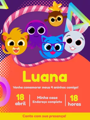 Invitación de cumpleaños Bolofofos – Estático – Jonathan Fiuza
