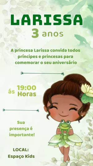 Invitación de cumpleaños Princesas – Estático – Marielson