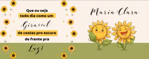 Arte para Caneca Girassol com Frase para Editar Online