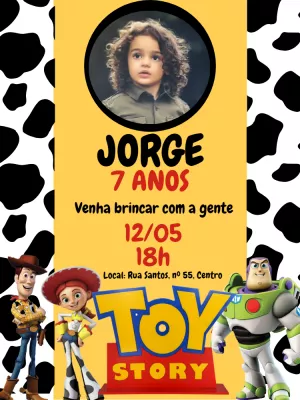 Invitation d'anniversaire Toy Story – Statique – Bella Liz Convites