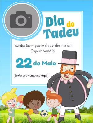 Convite Aniversário Mundo Bita com Foto para Editar Online