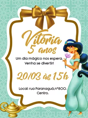 Invitación de cumpleaños Princesas – Estático – Gley Leobas