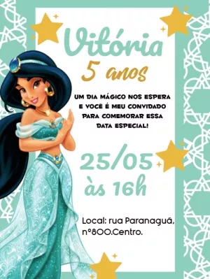 Invitación de cumpleaños Princesas – Estático – Gley Leobas
