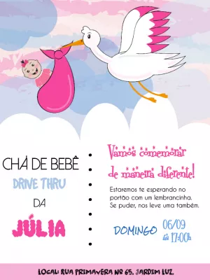 Invito baby shower – Statico – Gley Leobas