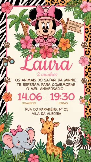 Safari Birthday Invitation – Static – Festôu Convites