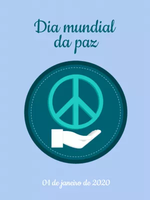 Post Dia Mundial da Paz com Símbolo para Editar
