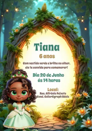 Invito di compleanno Principesse – Statico – CollorGraph Convites