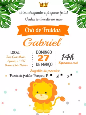 Invito baby shower – Statico – Augusto Renan