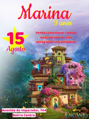 Convite Aniversário Encanto da Família Madrigal para Editar
