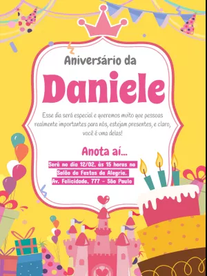 Invito di compleanno Principesse – Statico – Wolf Designer