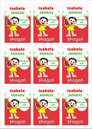 Tag de Aniversário Magali Editável para Imprimir Online